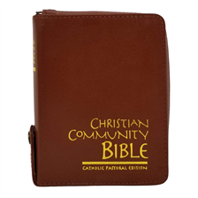 CHRISTIAN COMMUNITY BIBLE - Leather with zipper, Pocket, Index